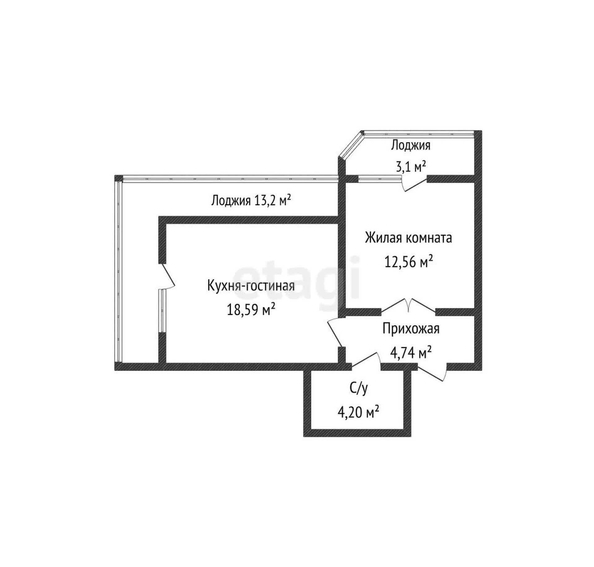 
   Продам 1-комнатную, 48.24 м², Ural (Урал)

. Фото 11.