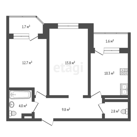 
   Продам 2-комнатную, 58.7 м², Мачуги В.Н. ул, 166Б

. Фото 11.