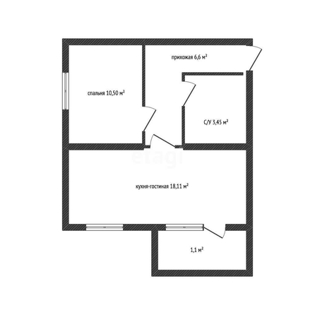 
   Продам 1-комнатную, 39.85 м², Огурцы, литера 2

. Фото 1.