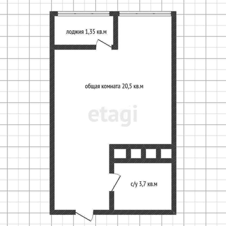 
   Продам студию, 25.5 м², Заполярная ул, 39стр5

. Фото 1.