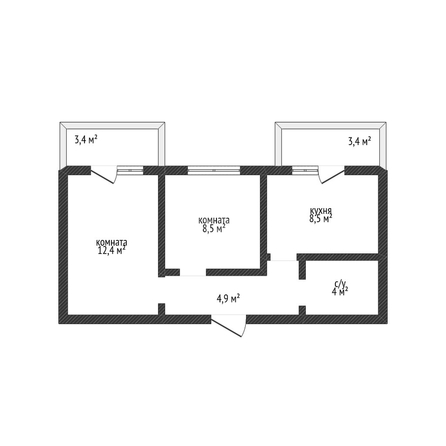 
   Продам 2-комнатную, 38.3 м², Тургенева пр-д, 33/2стр29

. Фото 1.