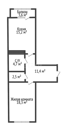 
   Продам 1-комнатную, 55 м², Дзержинского ул, 95

. Фото 1.