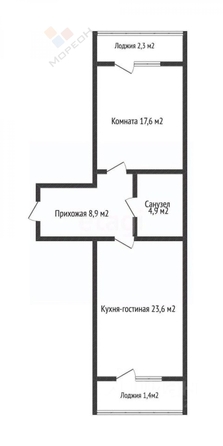 
   Продам 1-комнатную, 64.5 м², Буденного ул, 129

. Фото 12.