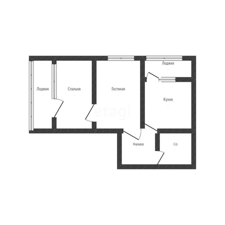 
   Продам 2-комнатную, 55.9 м², Любимово мкр, 2

. Фото 1.