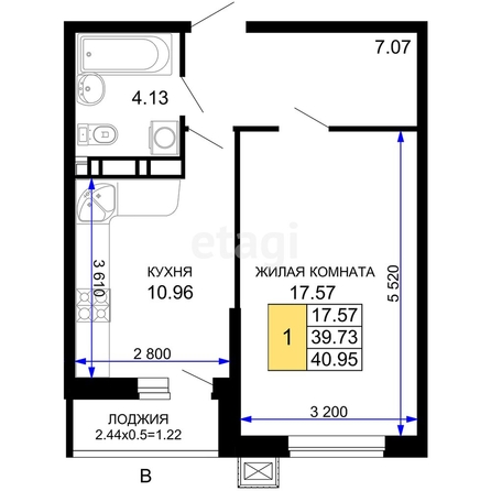 
   Продам 1-комнатную, 39.5 м², Московская ул, 112

. Фото 14.