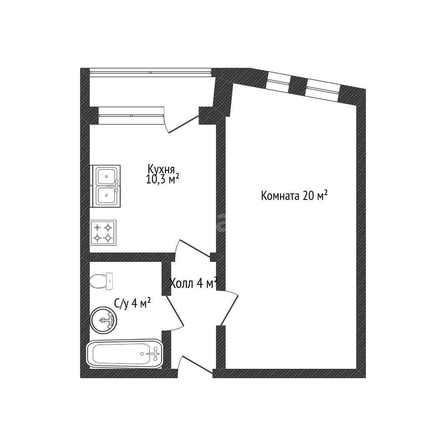 
   Продам 1-комнатную, 39.1 м², Уральская ул, 100

. Фото 1.