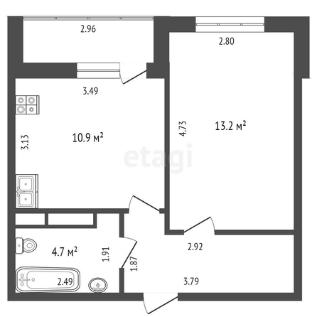 
   Продам 1-комнатную, 33.9 м², Скандинавская ул, 1/8

. Фото 6.