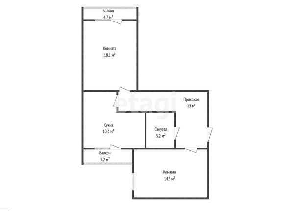 
   Продам 2-комнатную, 61.1 м², Декоративная ул, 1/5  1

. Фото 15.