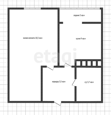 
   Продам 1-комнатную, 33.7 м², Заполярная ул, 39/5

. Фото 19.