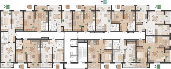 
  Продается 2-комн. квартира, 59.9 м², ЖК Мята
. Фото 2.