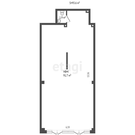 
   Продам помещение свободного назначения, 93.6 м², Западный Обход ул, 65/1

. Фото 6.