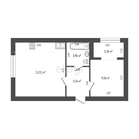 
   Продам 1-комнатную, 43.3 м², 1-го Мая ул, 114

. Фото 21.