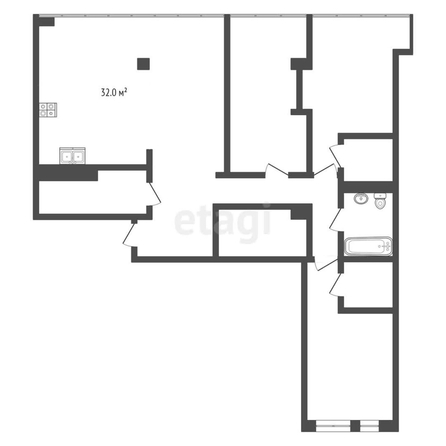 
   Продам 4-комнатную, 125.2 м², Буденного ул, 129

. Фото 11.