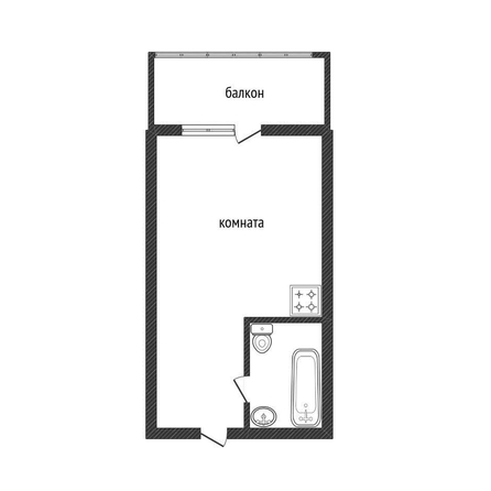 
   Продам студию, 18.8 м², Комарова ул, 106б/3

. Фото 1.