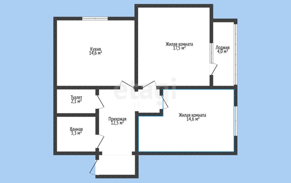 
   Продам 2-комнатную, 68.7 м², Героя Яцкова И.В. ул, 9/2

. Фото 16.