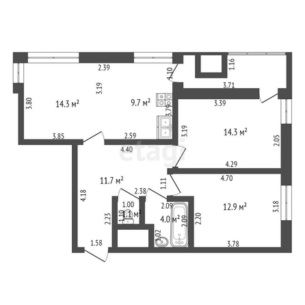 
   Продам 2-комнатную, 68 м², Садовая ул, 159/1

. Фото 27.