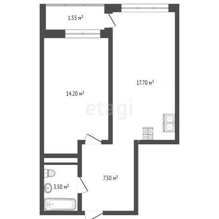 
   Продам 1-комнатную, 44 м², Карякина ул, 5/2

. Фото 27.