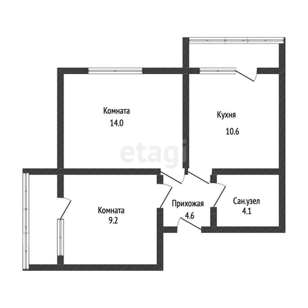 
   Продам 2-комнатную, 42.1 м², Героя Пешкова ул, 14/3

. Фото 7.