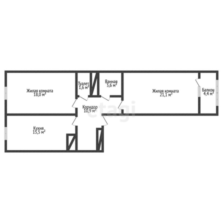 
   Продам 2-комнатную, 70.7 м², Бородинская ул, 137/1

. Фото 12.