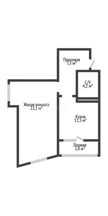 
   Продам 1-комнатную, 44.9 м², Красных Партизан ул, 4/15

. Фото 1.