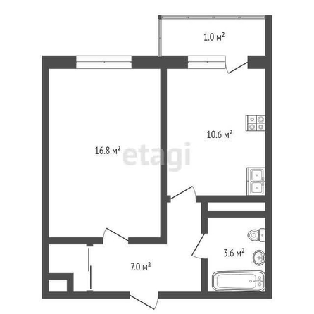 
   Продам 1-комнатную, 38 м², Гидростроителей ул, 67

. Фото 10.