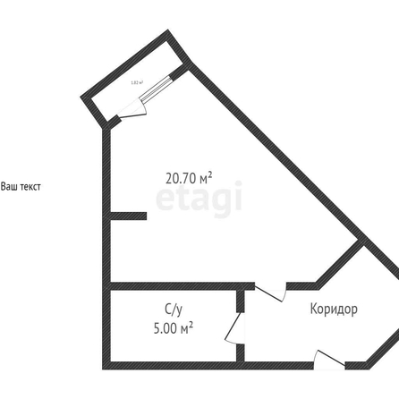 
   Продам студию, 33.4 м², Селезнева ул, 4/10

. Фото 11.