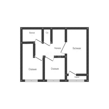 
   Продам 2-комнатную, 51.6 м², Позднякова ул, 2/23

. Фото 1.