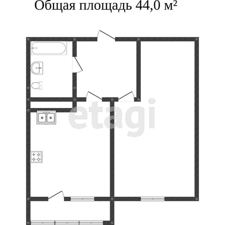 
   Продам 1-комнатную, 44 м², Героя Яцкова И.В. ул, 4

. Фото 8.