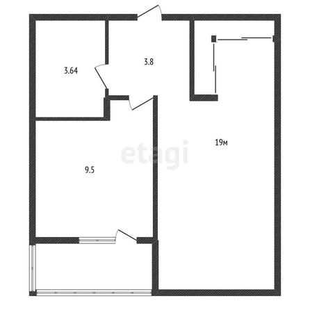 
   Продам 1-комнатную, 34.6 м², Заполярная ул, 39/10

. Фото 9.