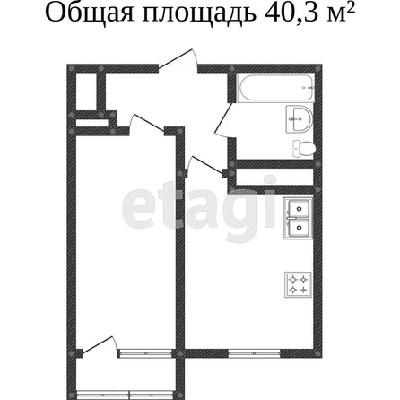 
   Продам 1-комнатную, 37.6 м², Московская ул, 158

. Фото 8.