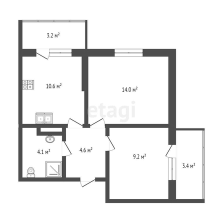 
   Продам 2-комнатную, 62 м², Героя Пешкова ул, 14/3

. Фото 12.