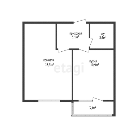 
   Продам 1-комнатную, 38.9 м², Евгении Жигуленко ул, 30/5

. Фото 11.