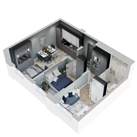 
   Продам 2-комнатную, 54.5 м², генерала Брусилова ул, лит 1.1

. Фото 1.