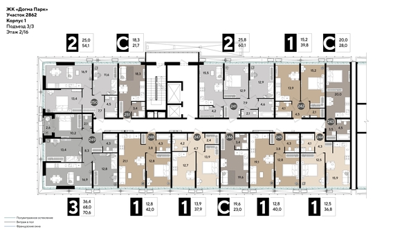 
  Продается 1-комн. квартира, 42 м², ЖК DOGMA PARK (Догма парк), литера 18
. Фото 1.