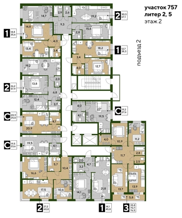 
  Продается 1-комн. квартира, 45.8 м², ЖК DOGMA PARK (Догма парк), литера 22
. Фото 1.