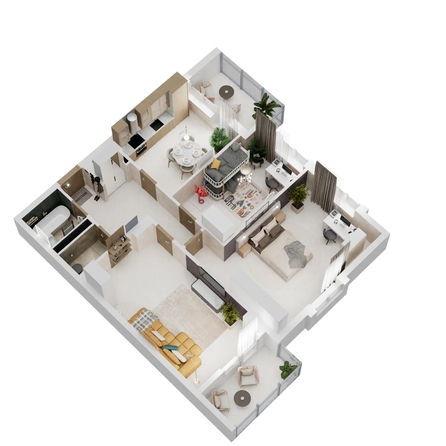 
  Продается 3-комн. квартира, 89.18 м², ЖК Золотой Берег, литер 1
. Фото 1.