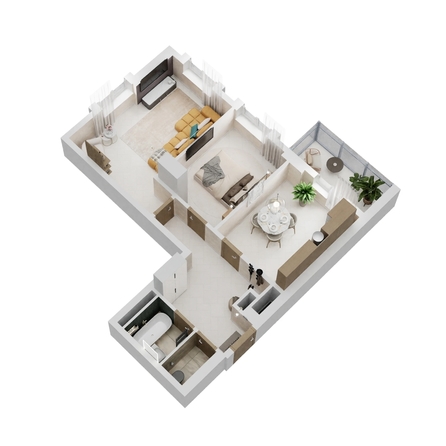 
  Продается 2-комн. квартира, 58.55 м², ЖК Золотой Берег, литер 2
. Фото 1.