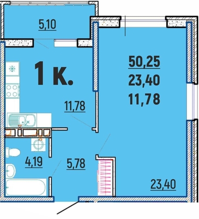 
  Продается 1-комн. квартира, 50 м², ЖК Клубный дом Агой
. Фото 1.