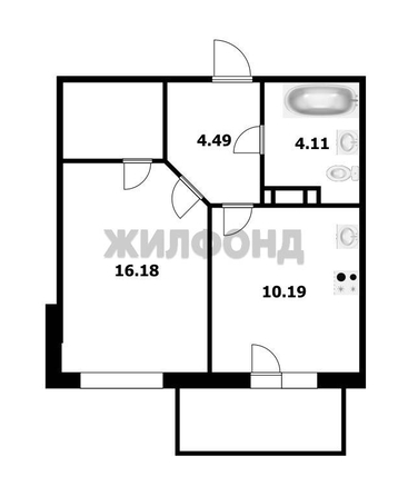 
  Продается 1-комн. квартира, 36 м², Красных Партизан ул, д. 1/4
. Фото 10.