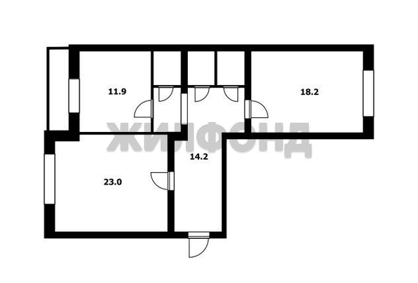 
  Продается 2-комн. квартира, 61.2 м², Черкасская ул, д. 141
. Фото 1.