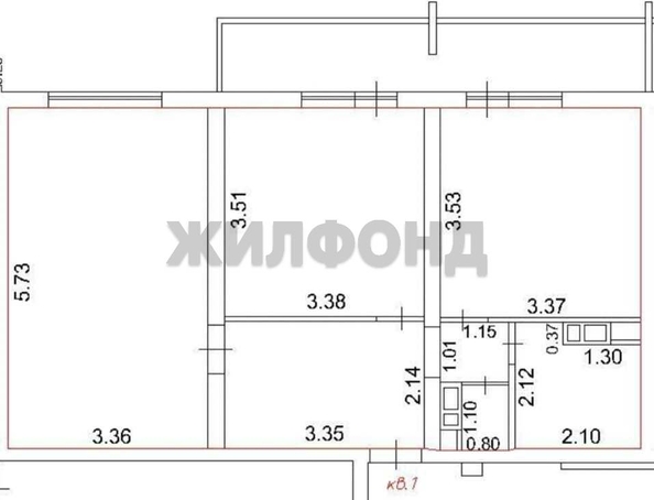 
  Продается 2-комн. квартира, 65 м², Героев-Разведчиков ул, д. 32
. Фото 24.
