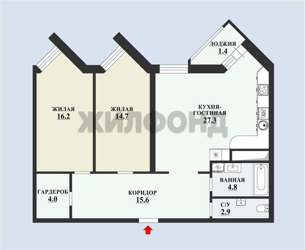 
  Продается 3-комн. квартира, 85.6 м², Леонида Лаврова ул, д. 4
. Фото 25.