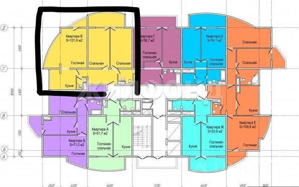
  Продается 3-комн. квартира, 101 м², , д. 2/3Б
. Фото 4.