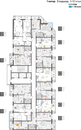 
  Продается студия, 29.8 м², ЖК Рекорд 2, литера 1
. Фото 2.