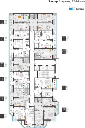 
  Продается студия, 27.4 м², ЖК Рекорд 2, литера 3
. Фото 2.