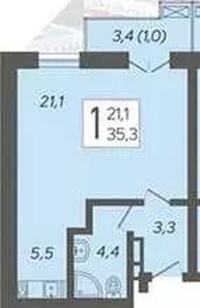 
  Продается 1-комн. квартира, 26 м², Искры ул, д. 88
. Фото 1.