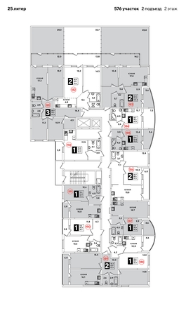
  Продается 2-комн. квартира, 67.9 м², ЖК Самолет, литера 25
. Фото 2.