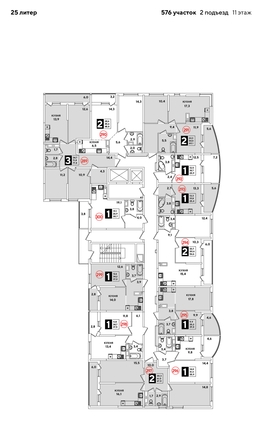 
  Продается 3-комн. квартира, 77.8 м², ЖК Самолет, литера 25
. Фото 2.