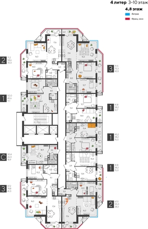 
  Продается студия, 30.4 м², ЖК Рекорд 2, литера 4
. Фото 2.