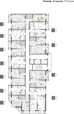 
  Продается студия, 24.7 м², ЖК Рекорд 2, литера 5
. Фото 2.
